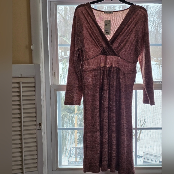 Jon & Anna Heathered Rose Burgundy Knit Sweater Size M - Picture 5 of 9